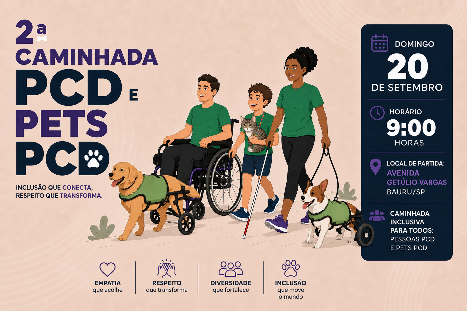 Caminhada PCD e Animais PCD